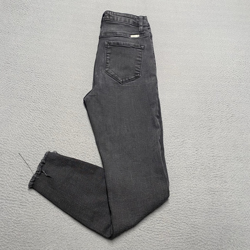 KanCan Jeans Juniors 26 High Rise Skinny Button Fly Raw Hem Stretch Denim